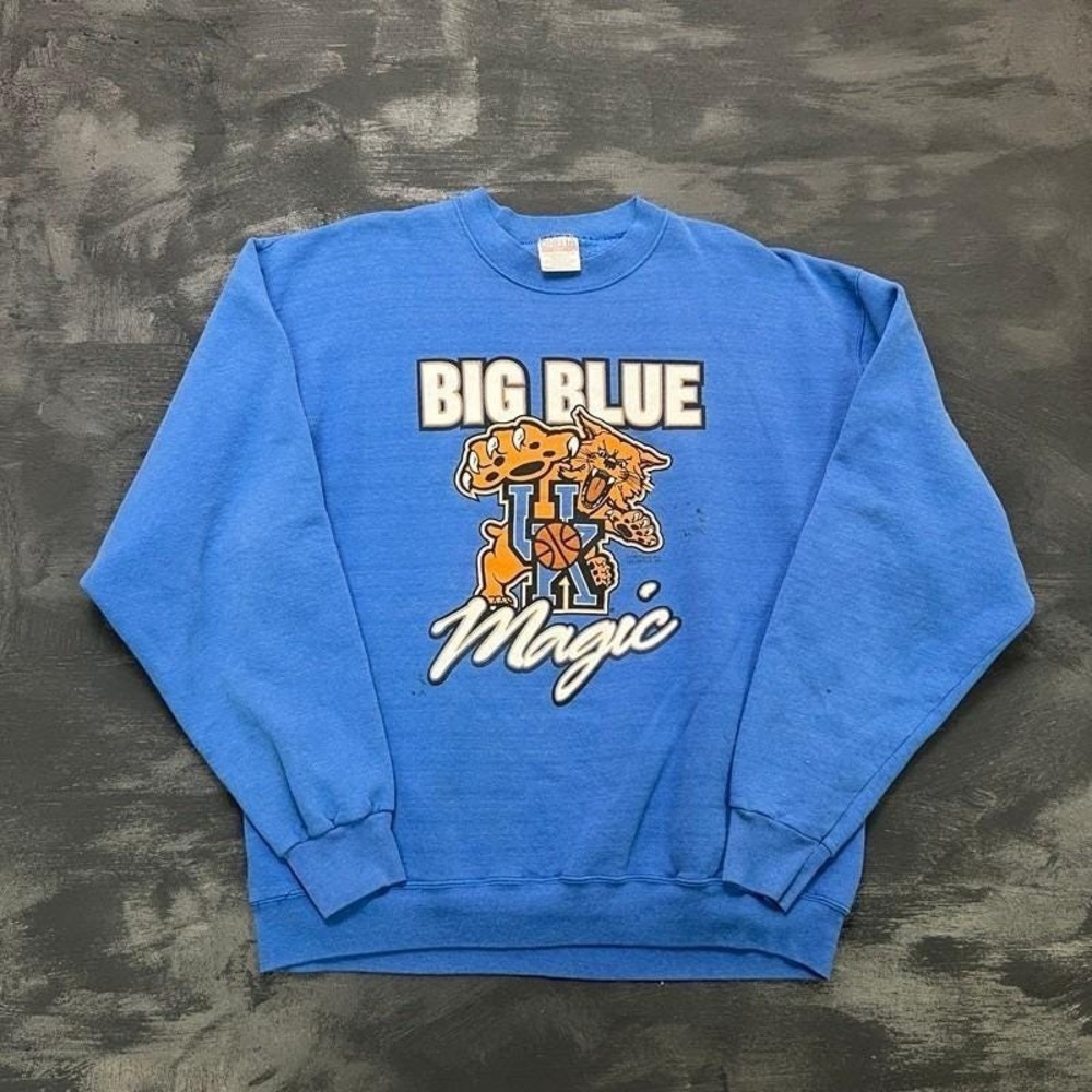 Vintage‎ University Of Kentucky Sweatshirt Mens XL Blue 1990s NCAA